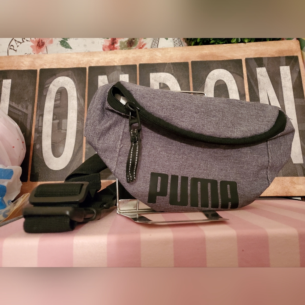 Puma Black & Grey Fanny Pack